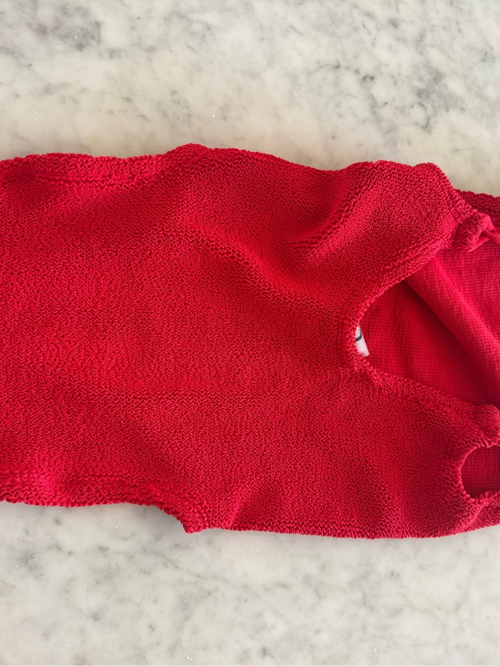 Hunza G Camile Red One-Piece Swimsuit - Picture 4 of 4
